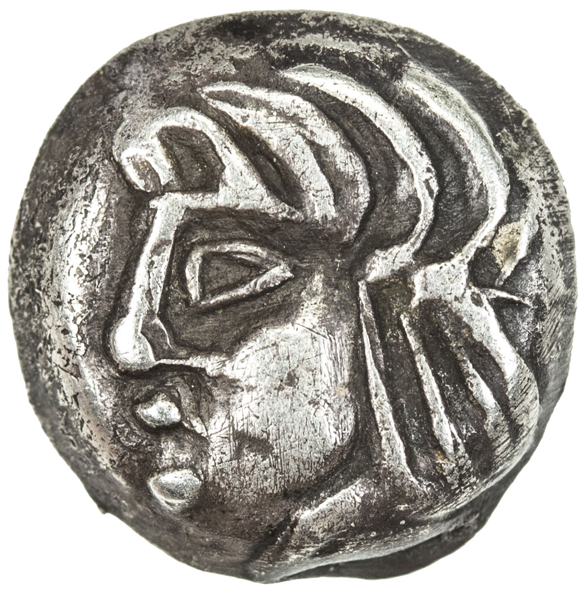 Ancient - Central Asia，SAMARKAND: Anonymous, ca. 2nd-4th century, AR obol (0.58g), cf. Zeno-51443, b
