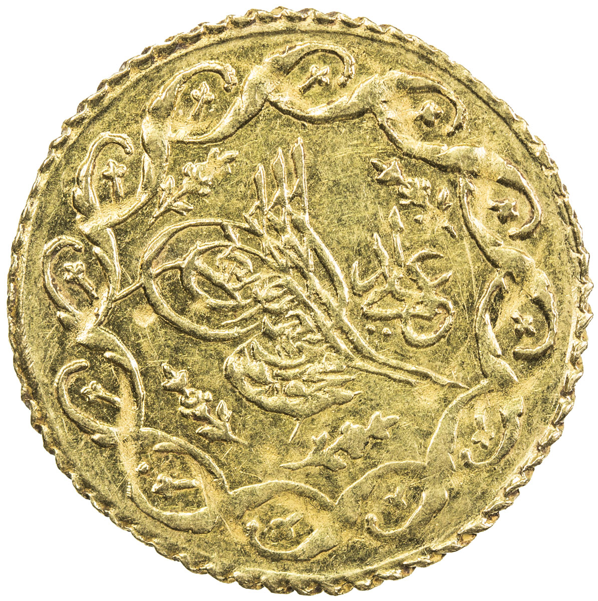 Islamic - Ottoman Empire，TURKEY: Mahmud II, 1808-1839, AV cedid mahmudiye (1.58g), Kostantaniye, AH1