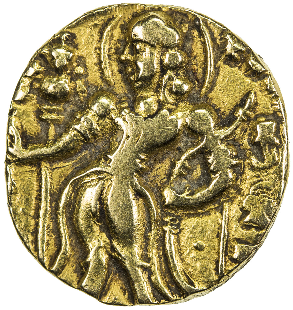 India - Ancient，GUPTA: Kumaragupta I, ca. 409-452, AV dinar (7.90g), Mitch-4829, archer type, king s