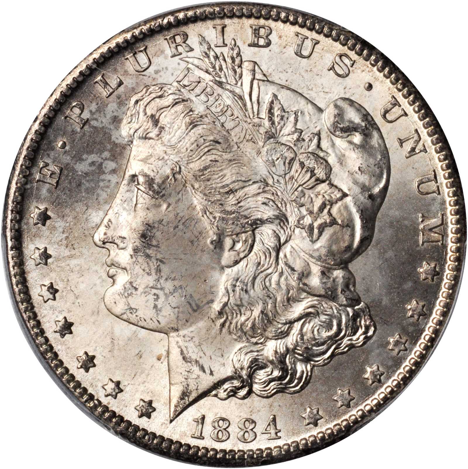 1884-CC Morgan Silver Dollar. MS-64 (PCGS).