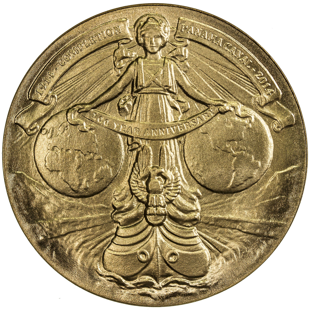 US Coins, Tokens & Medals，UNITED STATES:2014, gold medal, obverse as H&K-398, Brilliant Unc, 39mm, 