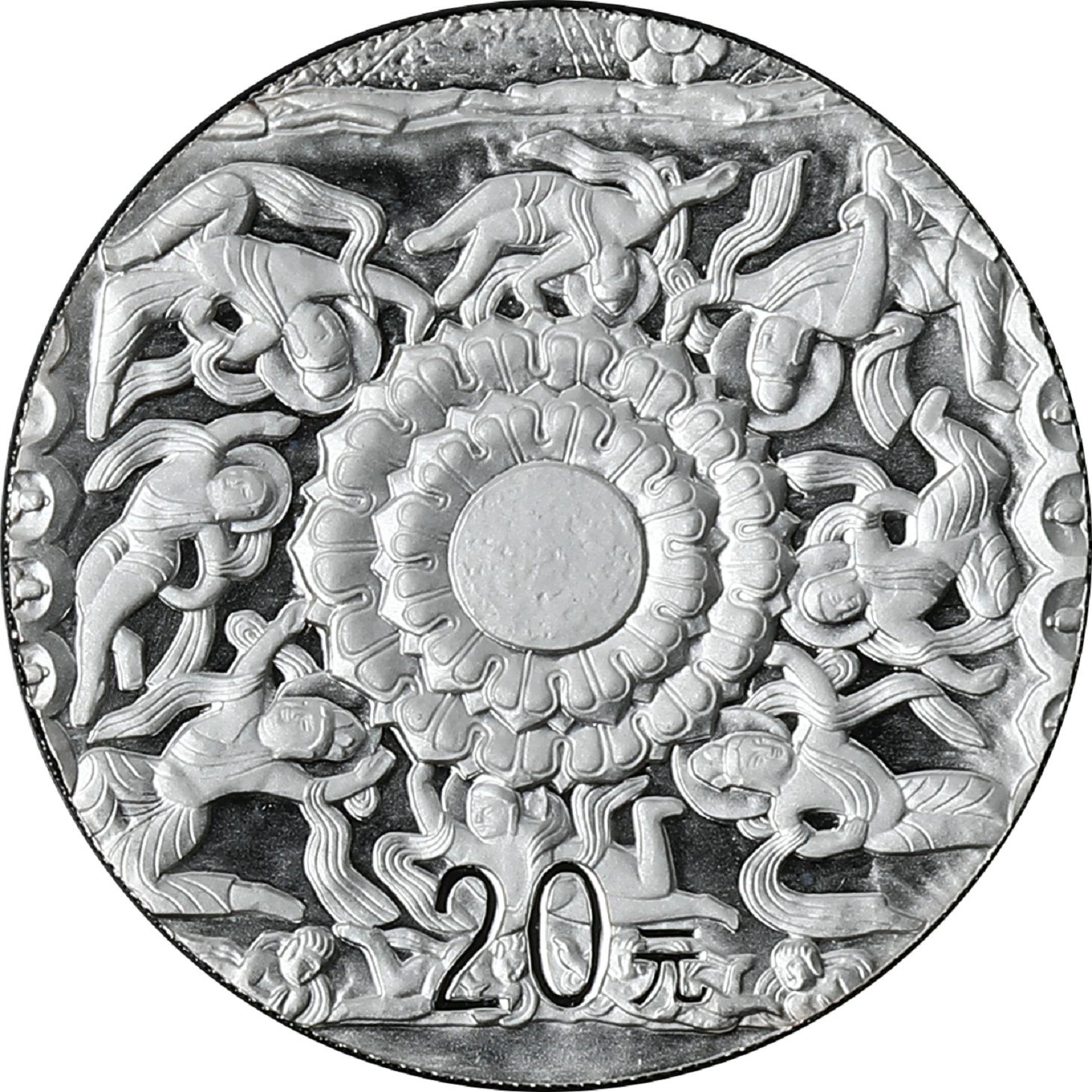 2010年中国石窟艺术-云冈石窟纪念银币2盎司 完未流通