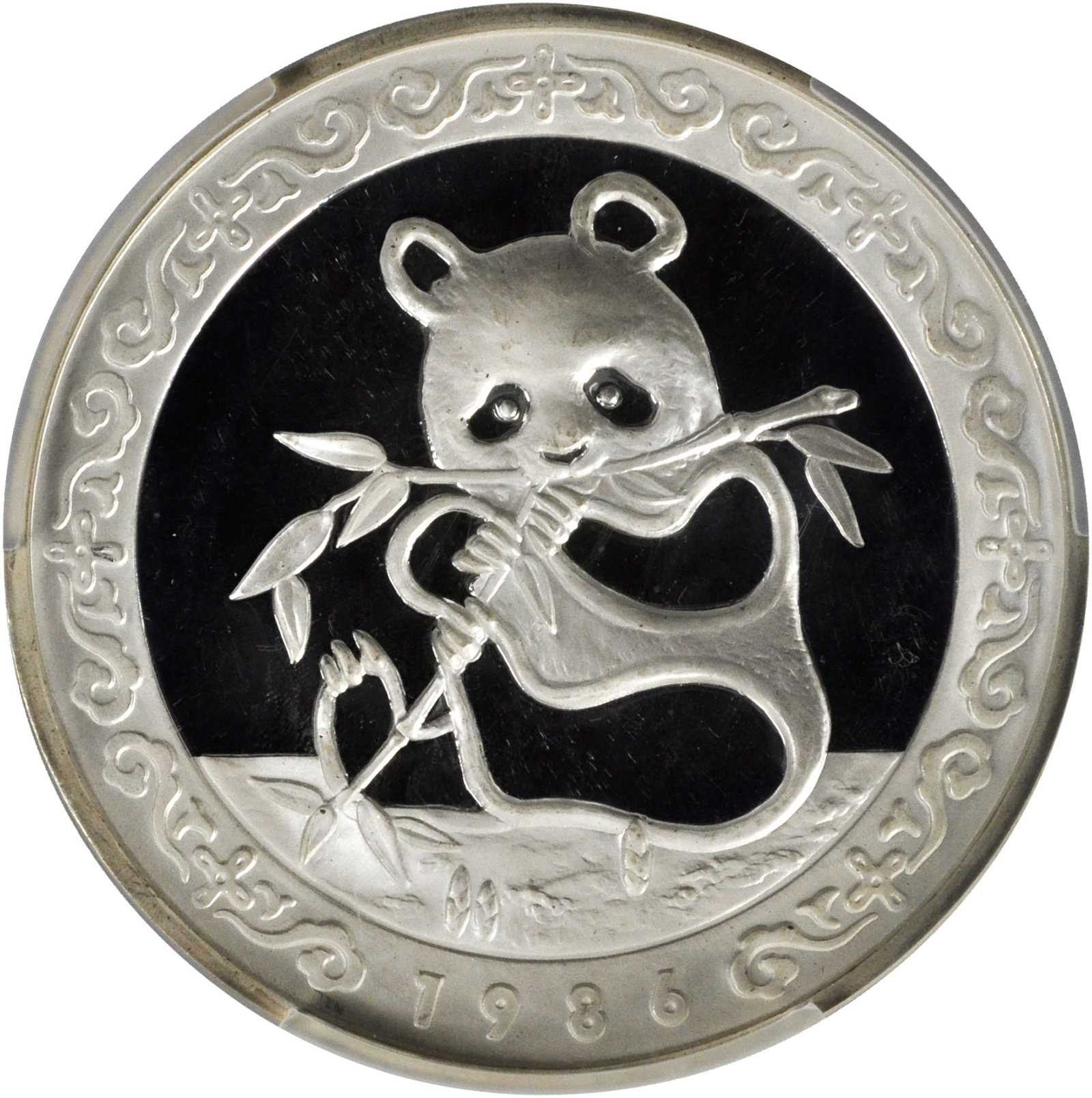 1986年第5届香港国际硬币展览会纪念银章12盎司 PCGS Proof 67