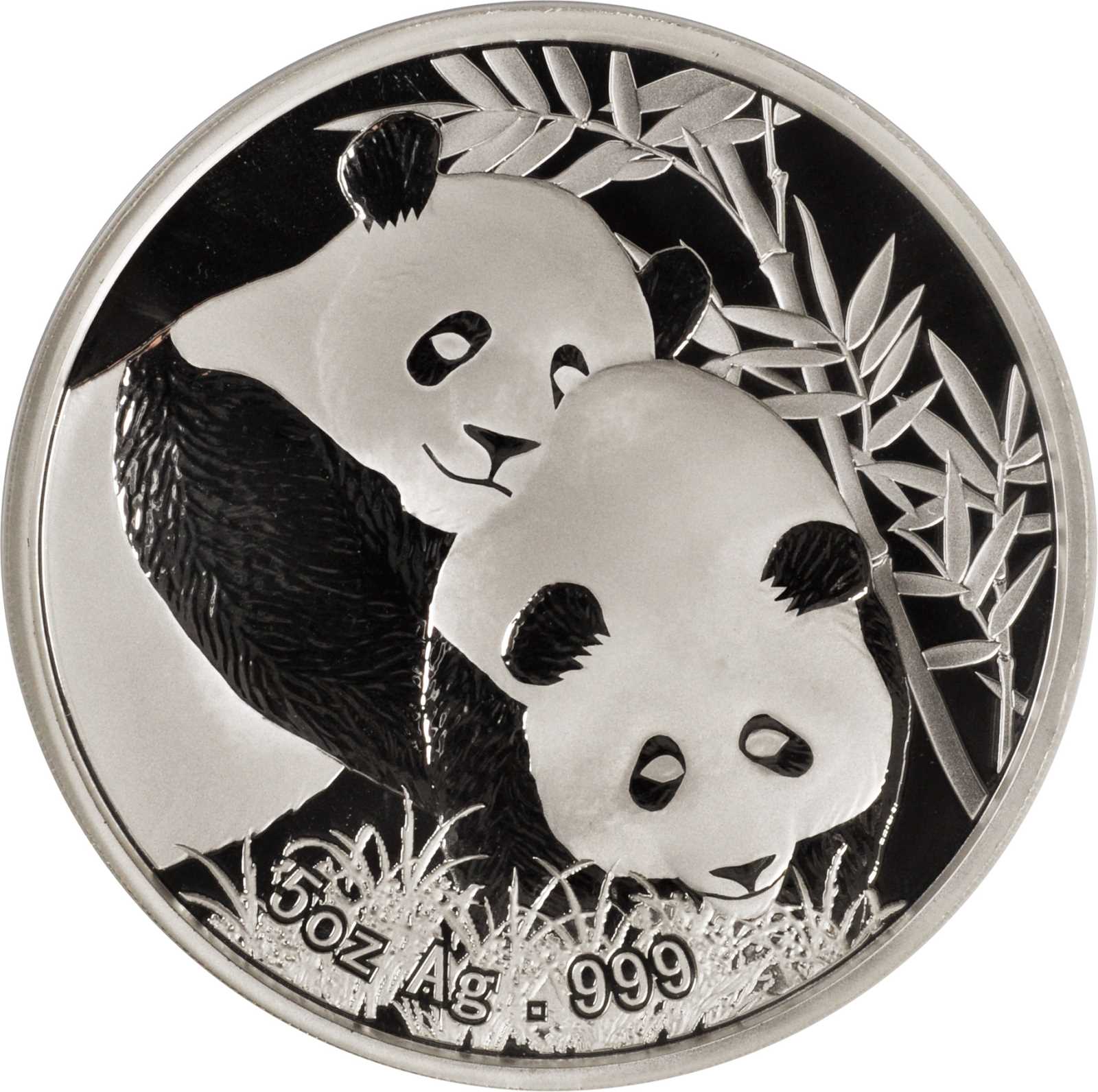 2012年新加坡国际钱币展销会5盎司熊猫银章 NGC PF 69
