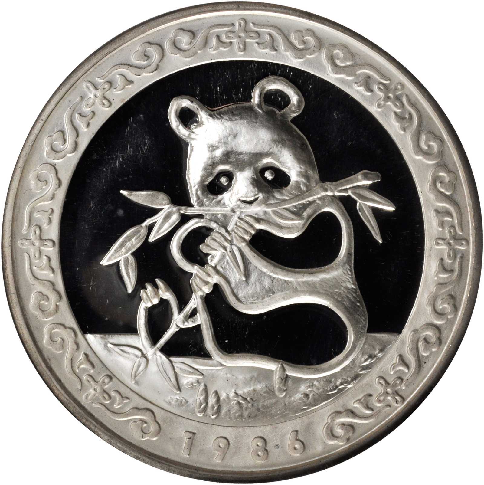 1986年第5届香港国际硬币展览会纪念银章12盎司 NGC PF 66