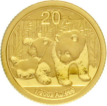 2010年熊猫纪念金币1/20盎司 完未流通