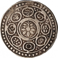  西藏一章嘎银币 PCGS VF 35 CHINA. Tibet. Tangka, BE 13-45 (1791). PCGS VF-35.