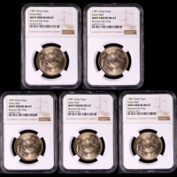  1981年中华人民共和国流通硬币壹圆普制5枚 NGC MS 67