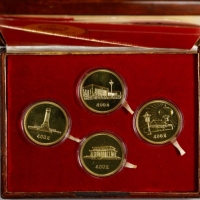  1979年中华人民共和国成立30周年纪念金币1/2盎司全套4枚 完未流通