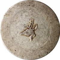  云南省造小鹿头一两 PCGS AU 53 CHINA. Yunnan. Tael, ND (1943-44). Hanoi Mint. PCGS AU-53.