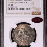  1988年宁夏回族自治区成立三十周年纪念1元普制 NGC MS 66