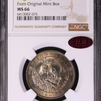  1988年宁夏回族自治区成立三十周年纪念1元普制 NGC MS 66