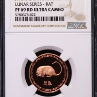  1984年精制紫铜鼠章 NGC PF 69