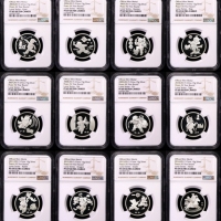  印钞造币总公司15克生肖银套章12枚 NGC PF 69