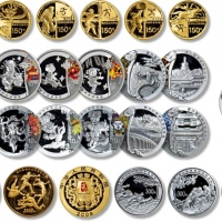  2008年第29届北京奥运会贵金属纪念币全同号666大全套一组（8金14银）