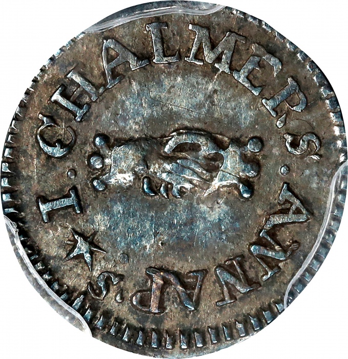 1783年约翰-查默斯三便士 PCGS AU 50 1783 John Chalmers Threepence 1783年约翰-查默斯三便士 PCGS AU 50 1783 John Chalmers Threepence