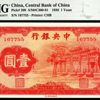  民国二十五年（1936年），中央银行壹圆