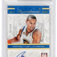  2012-13赛季 Panini 精英系列 库里签名球星卡 限量199编 BGS评级9分/签字墨迹10分
