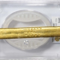  台银十两金条一枚 中乾评级 MS63 82009194 成色991市两9.926重 309.8g 