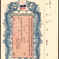  宣统二年（1910年），芝罘甯福轮船有限公司股票 未填用