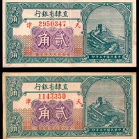  民国十五年（1926年），直隶省银行贰角