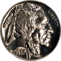  1937年水牛镍币 NGC PF 68+ 1937 Buffalo Nickel
