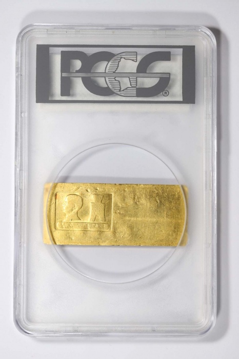  民国布图五两厂条一枚 PCGS AU55 88130529 CD21752成色991.0市两5.023 