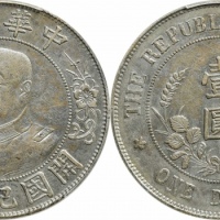  黎元洪像开国纪念壹圆无帽 PCGS XF Details