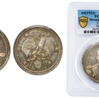  曹锟像宪法纪念无币值小型 PCGS AU Details
