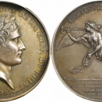  1809年拿破仑一世战领维也纳和平女神大型样章。PCGS SP63