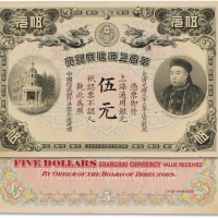  大清光绪三十三年（1907年）华商上海信成银行伍元一枚