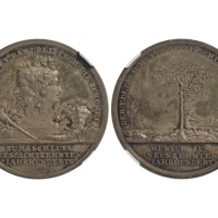  1800年德国银章，Loos-(36mm)，NGC MS61，H.F.Bowker 藏品