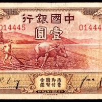  民国二十三年（1934年），中国银行壹圆