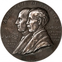  1908年美国航空俱乐部赖特兄弟奖章 完未流通 Aero Club of America Wright Brothers Medal
