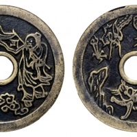  清诸神回避背龙虎斗花钱 GBCA 古-美品 88