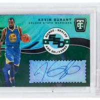  2017-18赛季 Panini TotallyCertified系列 杜兰特签名球星卡 限量5张 BGS评级9分/签字墨迹10分