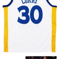  NBA球星库里 亲笔签名照片及签名球衣