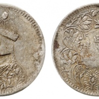 四川省造光绪帝像卢比S里用 PCGS XF 40
