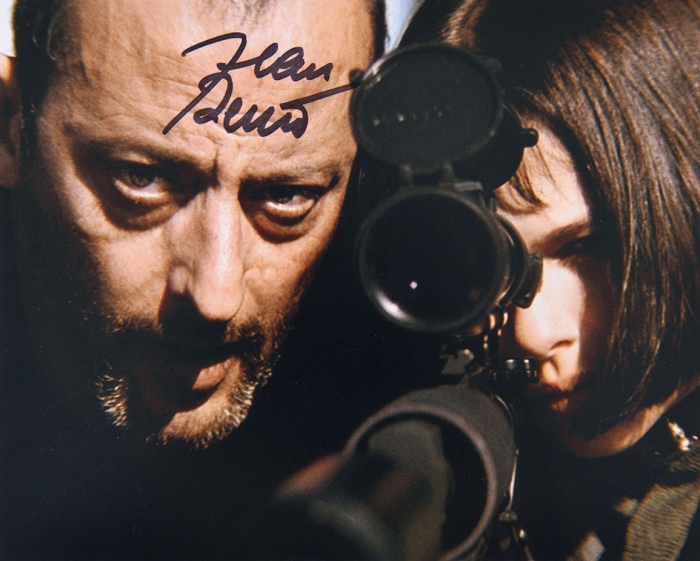  《这个杀手不太冷》主演让·雷诺 亲笔签名剧照