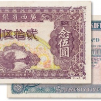  民国十七年（1928年）广西省银行贰拾伍圆一枚