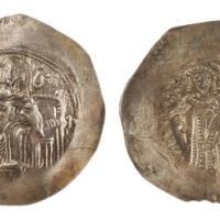  拜占庭帝国皇帝伊萨克二世碟型低金币 NGC：MS