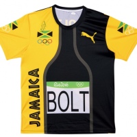  世界短跑冠军尤塞恩·博尔特 亲笔签名比赛服