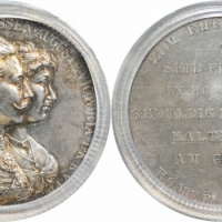  1888-1918年德意志帝国威廉二世大婚银样章。PCGS SP62