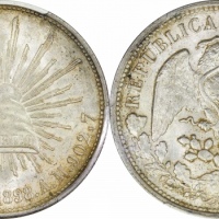  1898年墨西哥鹰洋。PCGS MS63