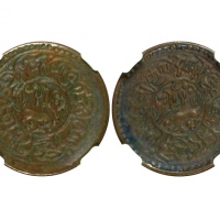  西藏铜币阴打 NGC AU 50