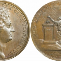  1686年路易十五太阳王原铸铜样章。PCGS SP63BN