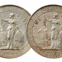  1908、1911站人银币一组四枚