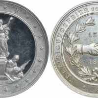  1892年瑞士巴塞尔大型银样章。PCGS SP64