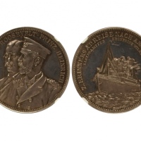  1902年德国王子海因裡希访问美国银币，NGC MEDAL MS62