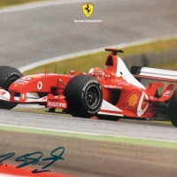  F1车手舒马赫 亲笔签名照片